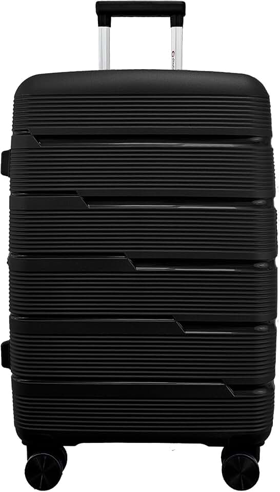 Mala de Viagem Média 23kg em Polipropileno Cadeado TSA Rodas 360 Gladiador P2M (Preto)