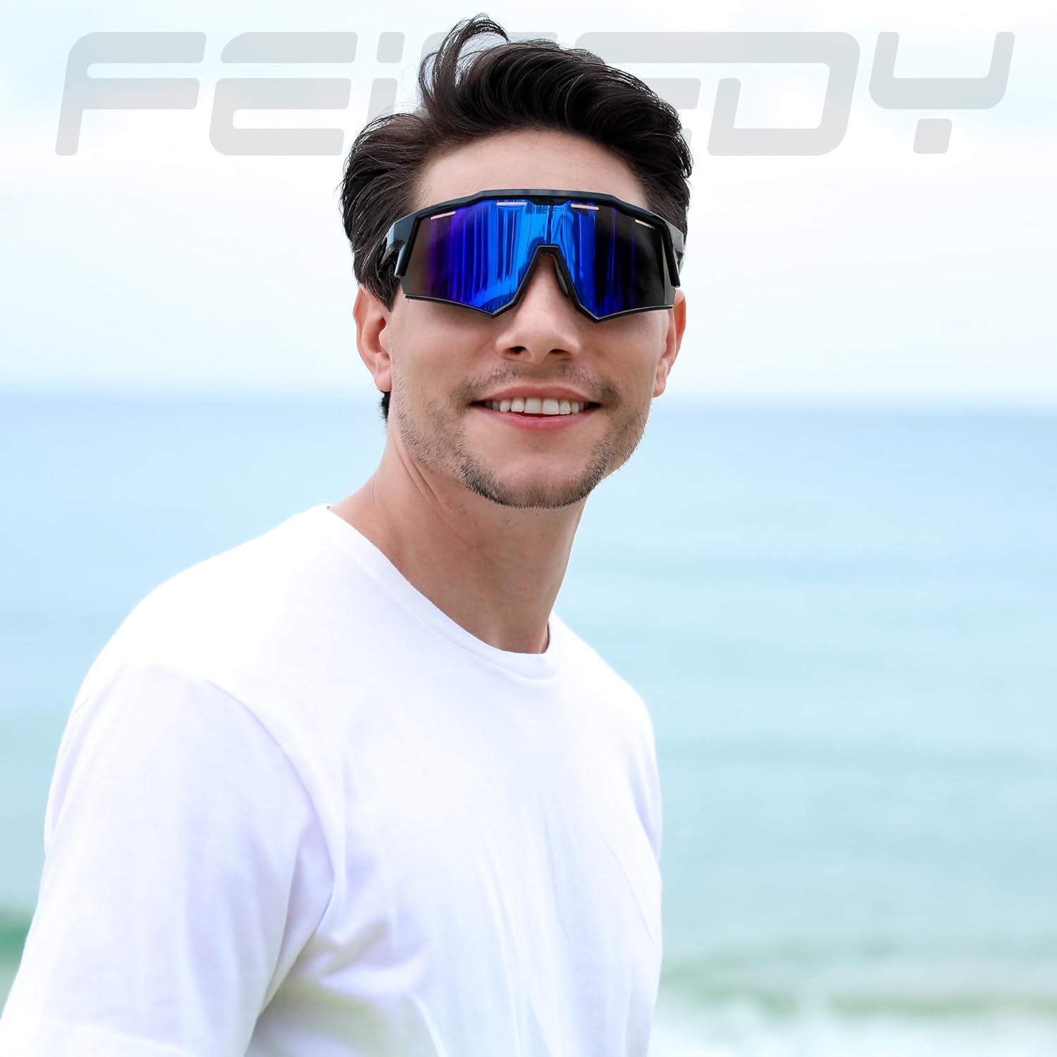 FEISEDY Polarized Sports Sunglasses for Men Women,Teens Baseball Tennis Sunglasses, TR90 Cycling Glasses B4151 - Image 4