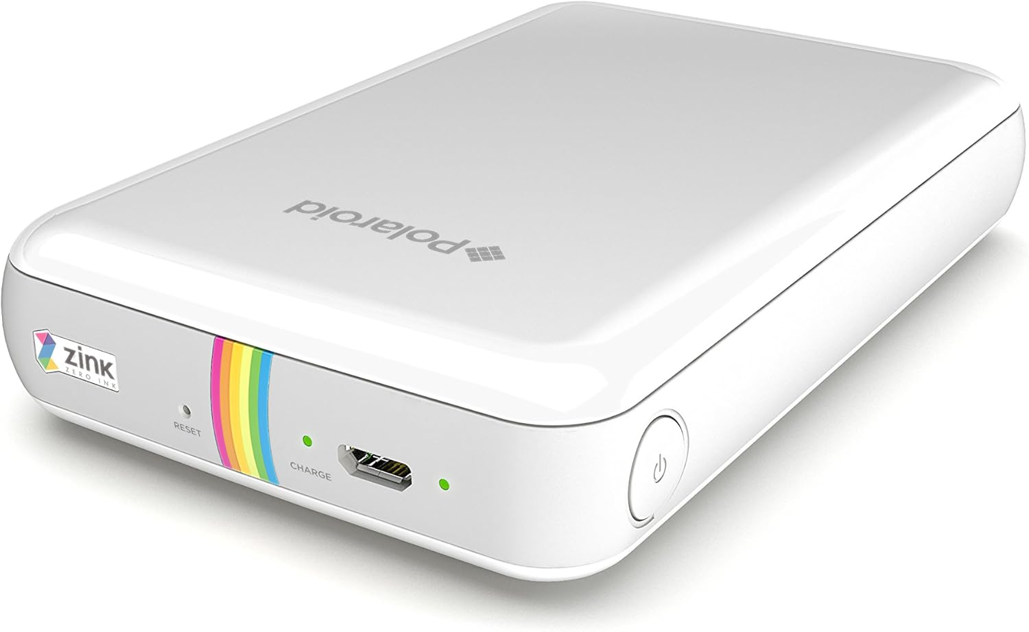 Zink Polaroid ZIP printer with a smartphone displaying a photo to be printed