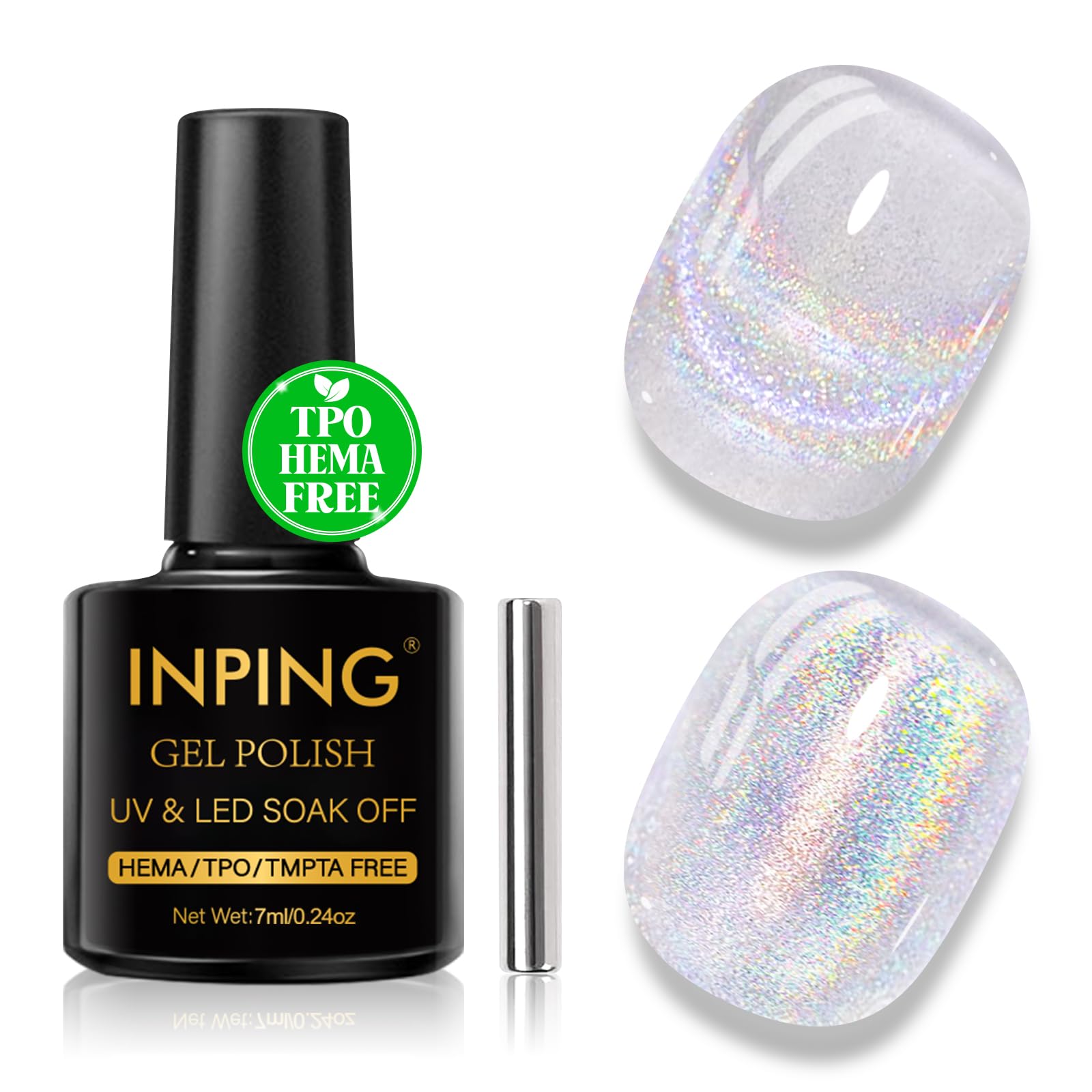 INPING Pintauñas Semipermanentes, TPO-FREE HEMA-FREE, Crystal Jelly Rose Esmaltes Semipermanentes de Uñas en Gel UV LED Gel Nail Polis Uñas Diy Manicura Nail Art Set, 7 ML — view 18