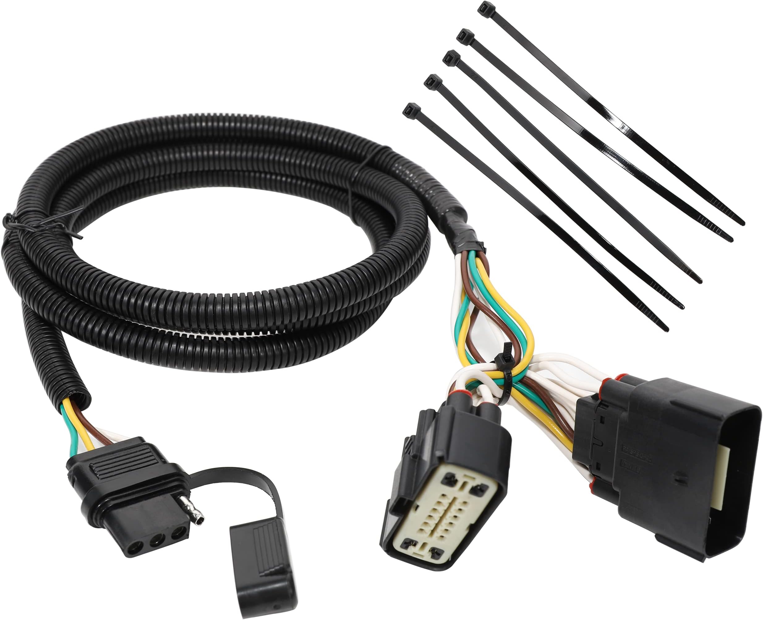 Oyviny Custom 4 Way Trailer Wiring Harness for 2011-2019 Ford Explorer, Pure Copper Plug and Play Trailer Light Wiring for Explorer