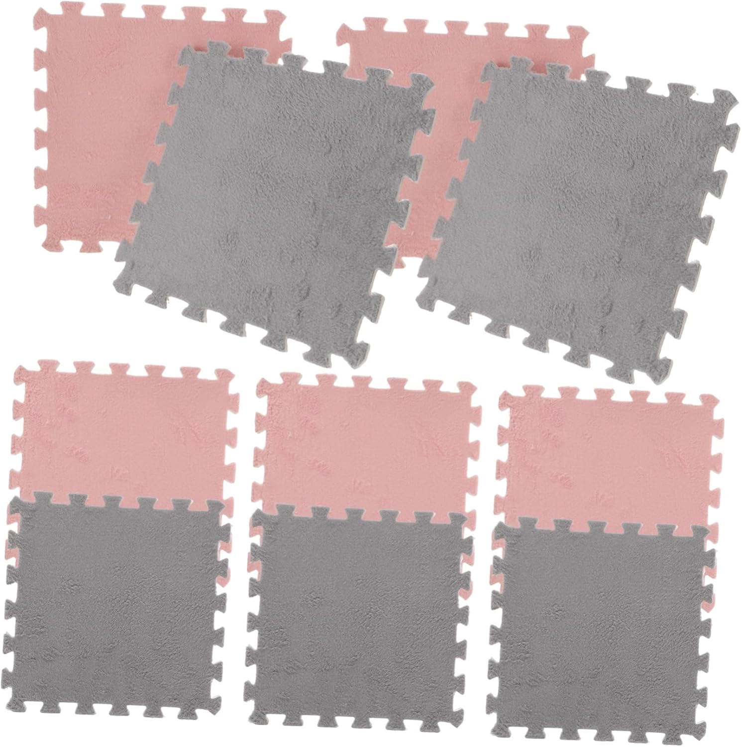 10pcs Interlocking Foam Puzzle Mat for Soft Lightweight Crawling Mats for Playrooms and Nursery Use