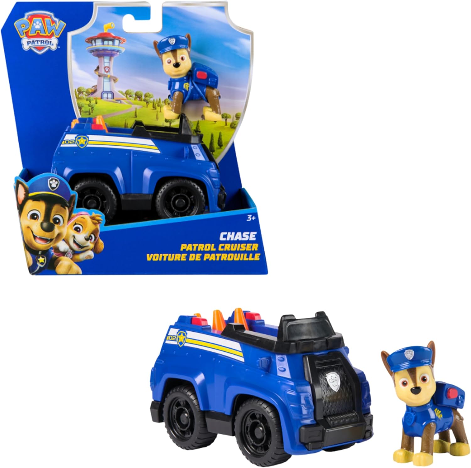 PAW Patrol, Police Vehicle with Chase Toy Figure (Basic Vehicle, 2025), Toy for Children from 3 Years
