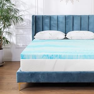 Mattress Topper for Twin Bed Gel Swirl Memory Foam Soft Bed Topper for Back Pain 2 inch Light