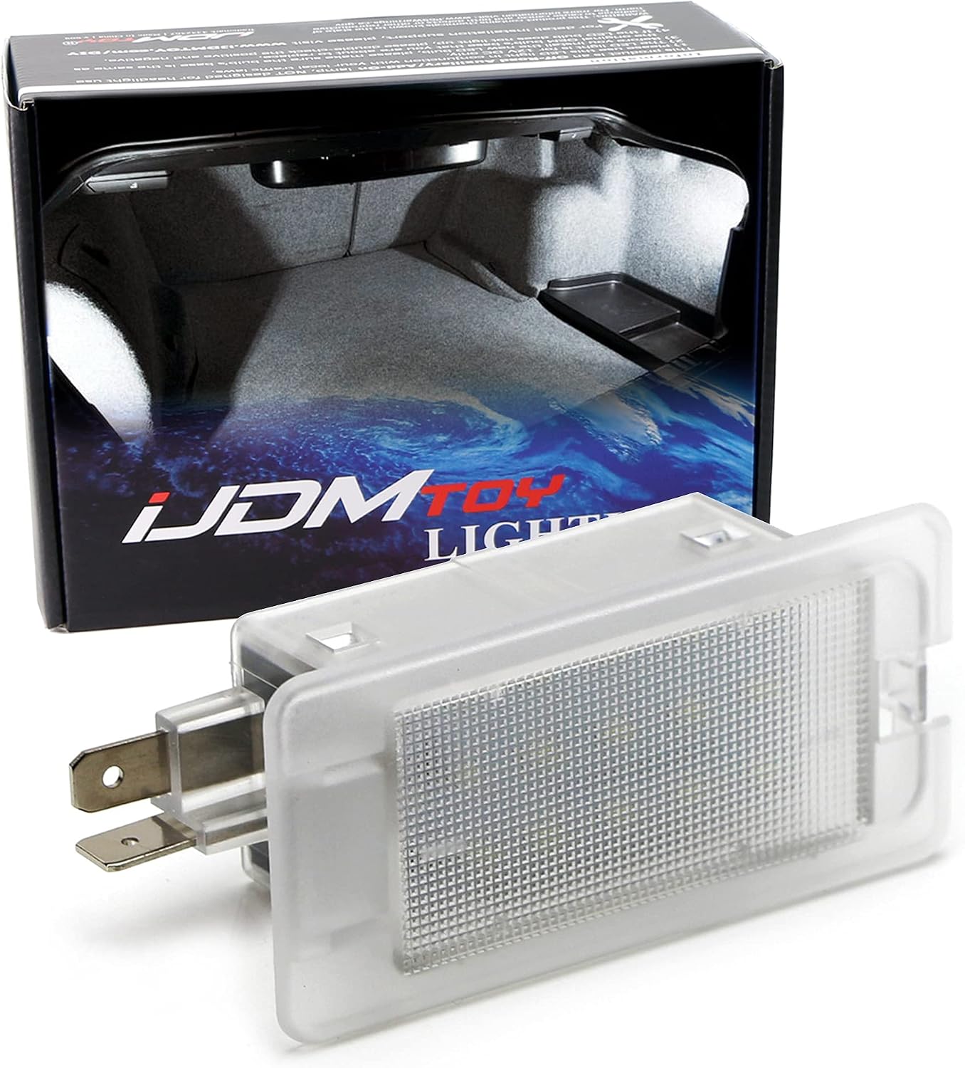 iJDMTOY Xenon White LED Trunk Cargo Light Compatible With Hyundai Accent Elantra Genesis Coupe Sonata, Kia Optima Forte Rio K900 etc., OEM Replacement (Powered by 18 Pieces of SMD LED Lights)