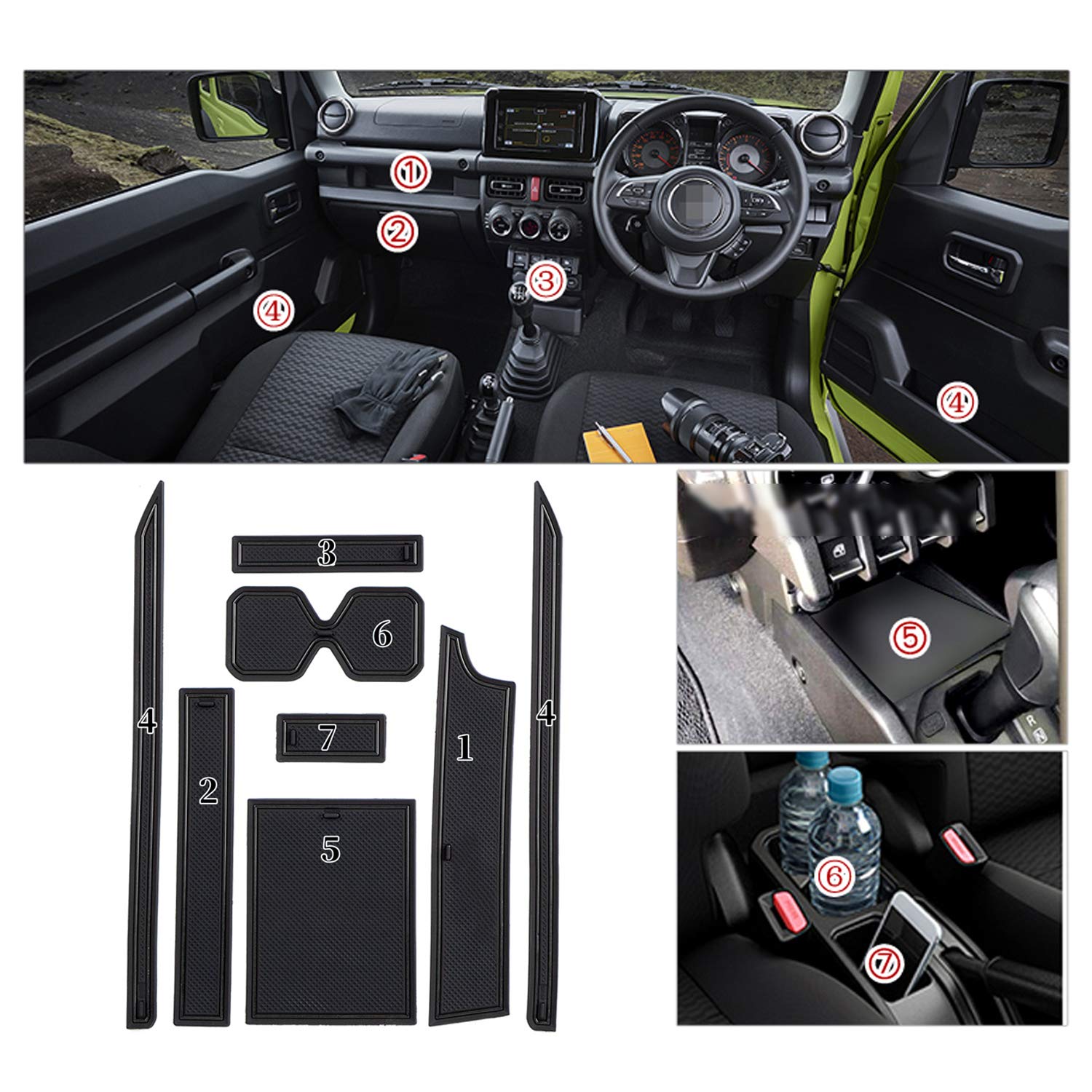 Amazon | ruiya スズキ ジムニー JB64 JB74 専用 インテリアラバー