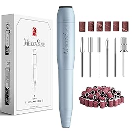 MelodySusie Pen-Shaped Portable USB Nail Drill, PC120I 20000RPM Electric Nail File with Compact Design for All Nail Care, Manicure Polishing, Shaping & Gel Removal at Home for Beginners