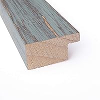 Vista 3 de Amanti Art Tablero de corcho gris para pared (26 x 18) con marco de madera azul rústico Dixie, tablero de corcho mediano para oficina, tablero