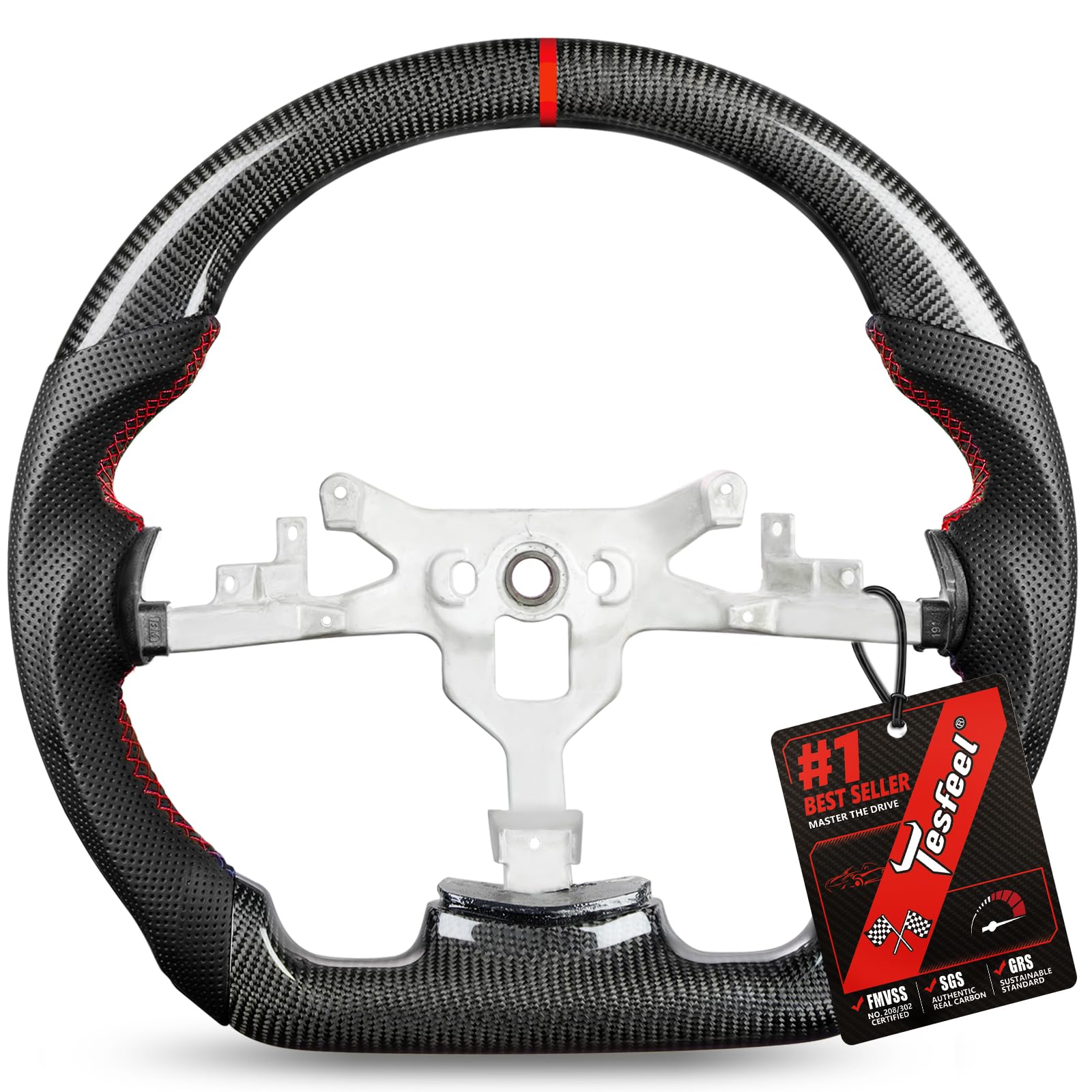 Steering Wheel for Chevy Corvette C6 2006-2011, Real Carbon Fiber