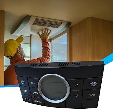 3314082.011 RV Thermostat, Multi-Zone Comfort Control Center 2 Thermostat 10-Button Compatible with Dom-etic Air Conditoner Series 579,595,600,6308,520,6218xx,Replace OE#3314082.000 CCC2 (Black)