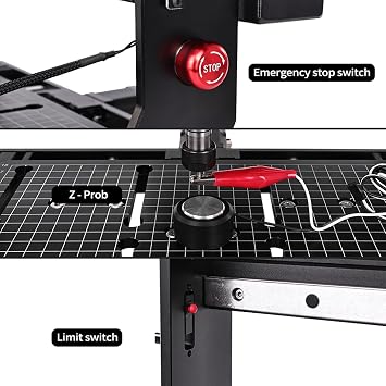 Desktop Cnc Router Machine Tools for Metal Wood Carving, Cnc Wood Router Engraving Machine for Woodworking, Power Milling Plastic Acrylic Cutting Machine with Limit Switches Standard