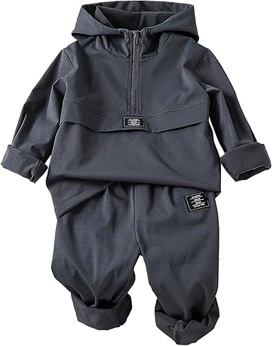 VeryNew Boys Active Tracksuit Set,Half Zip Pullover Hoodie Sweatshirt and Pants,