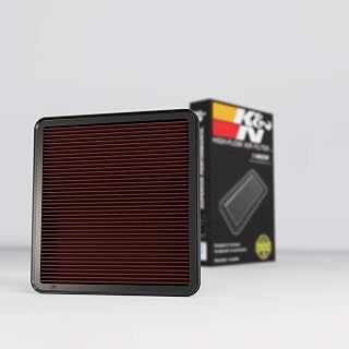 K&N Engine Air Filter: Increase Power & Towing, Washable, Premium, Replacement Air Filter: Compatible with 2007-2019 Toyota/Lexus V8 Truck and SUV (Land Cruiser, Tundra, Sequoia, LX 570), 33-2387