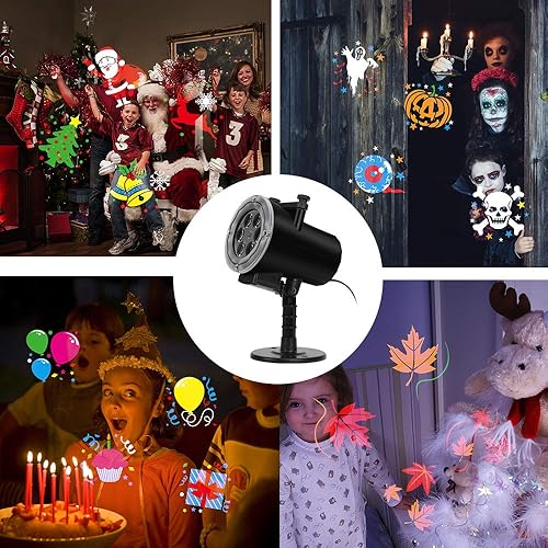 Miniatura 4 de Luces de proyector de Navidad de Halloween, luz LED de proyector con 16 patrones de deslizamiento, IP65, impermeable, para interiores y exteriores,
