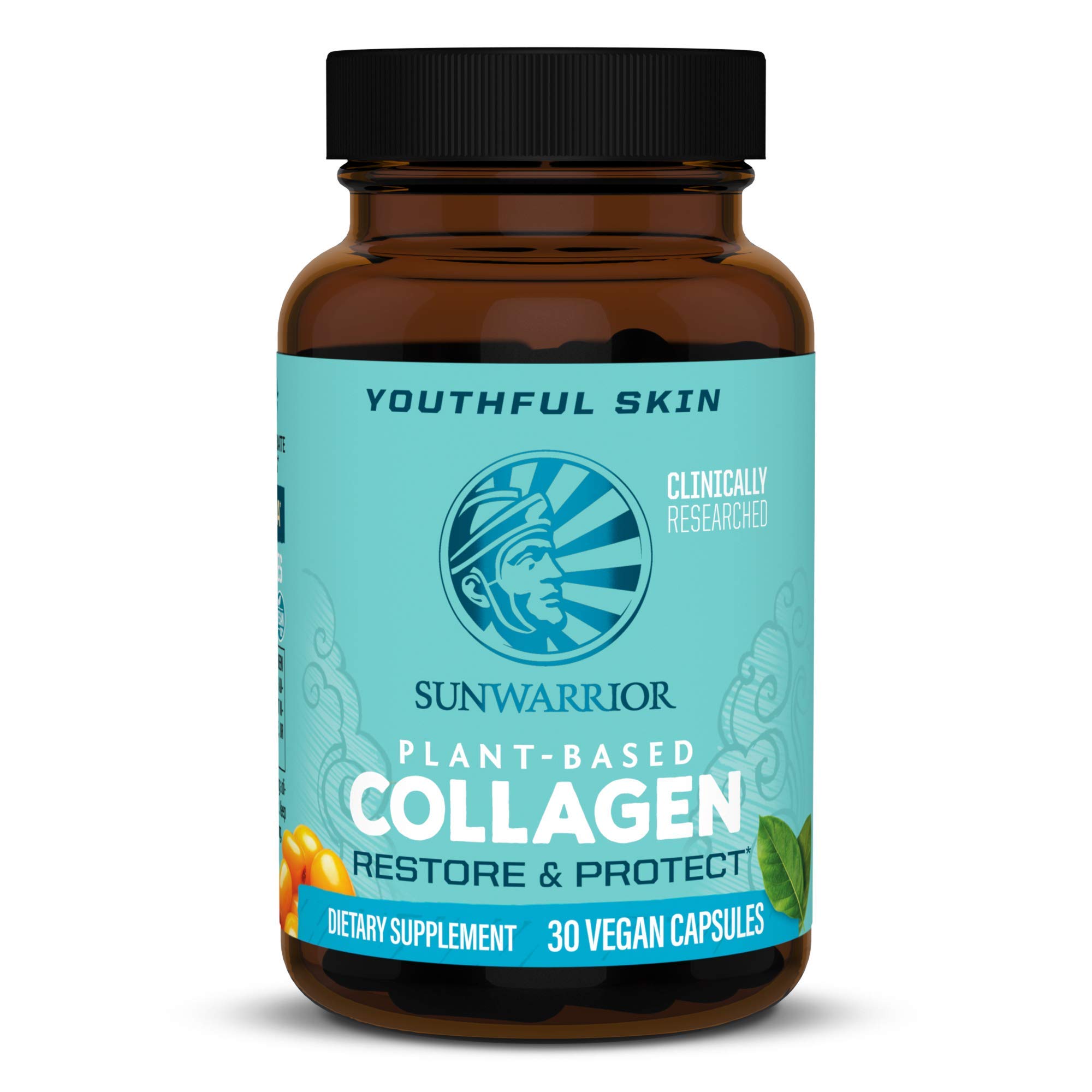 Sunwarrior Collagen Protector Sea Buckthorn Fruit Extract Asian Ginseng Root Extract | Plant Based Organic Keto Vegan Collagen Capsules 30CT-image-13