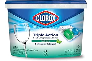 Clorox Triple Action Dishwasher Detergent Pacs: Unleash the Power of Clean Plates