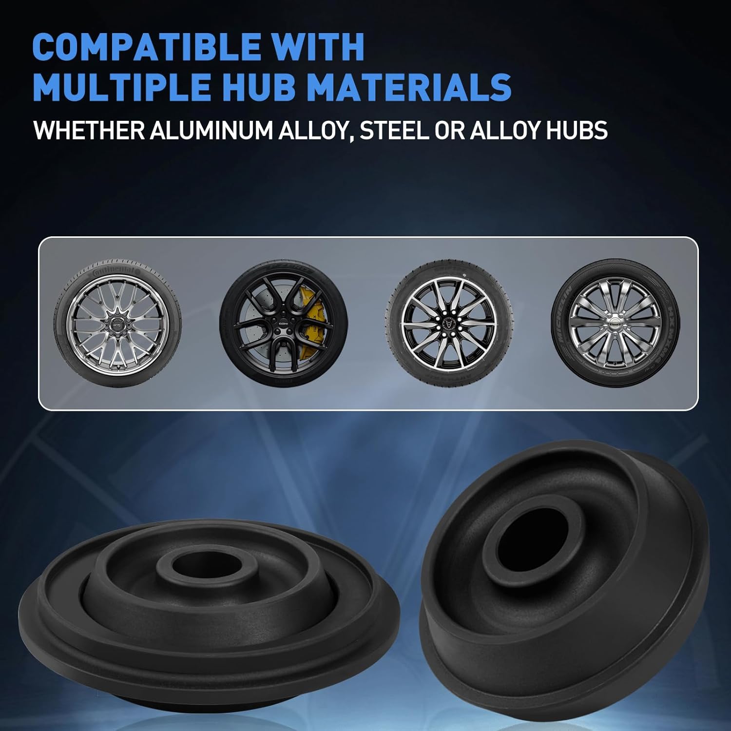 40mm Wheel Balancer Cone Universal Hub Centric Adapter Cone for Tire Balancing Machines, 4.72"- 6.77" Dual Sided Collet Centering Cone Compatible with Light Truck Cars Caravans SUVs, with 188mm Spacer