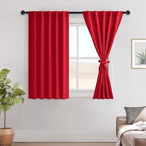 Miniatura 47 de Hiasan Cortinas opacas blancas extra anchas para dormitorio, cortinas opacas térmicas extra anchas de 72 pulgadas de largo, con pestaña trasera,