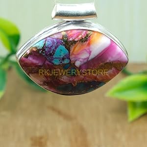 Amazon.com: Natural Pink Orange Spiny Oyster Turquoise Gemstone