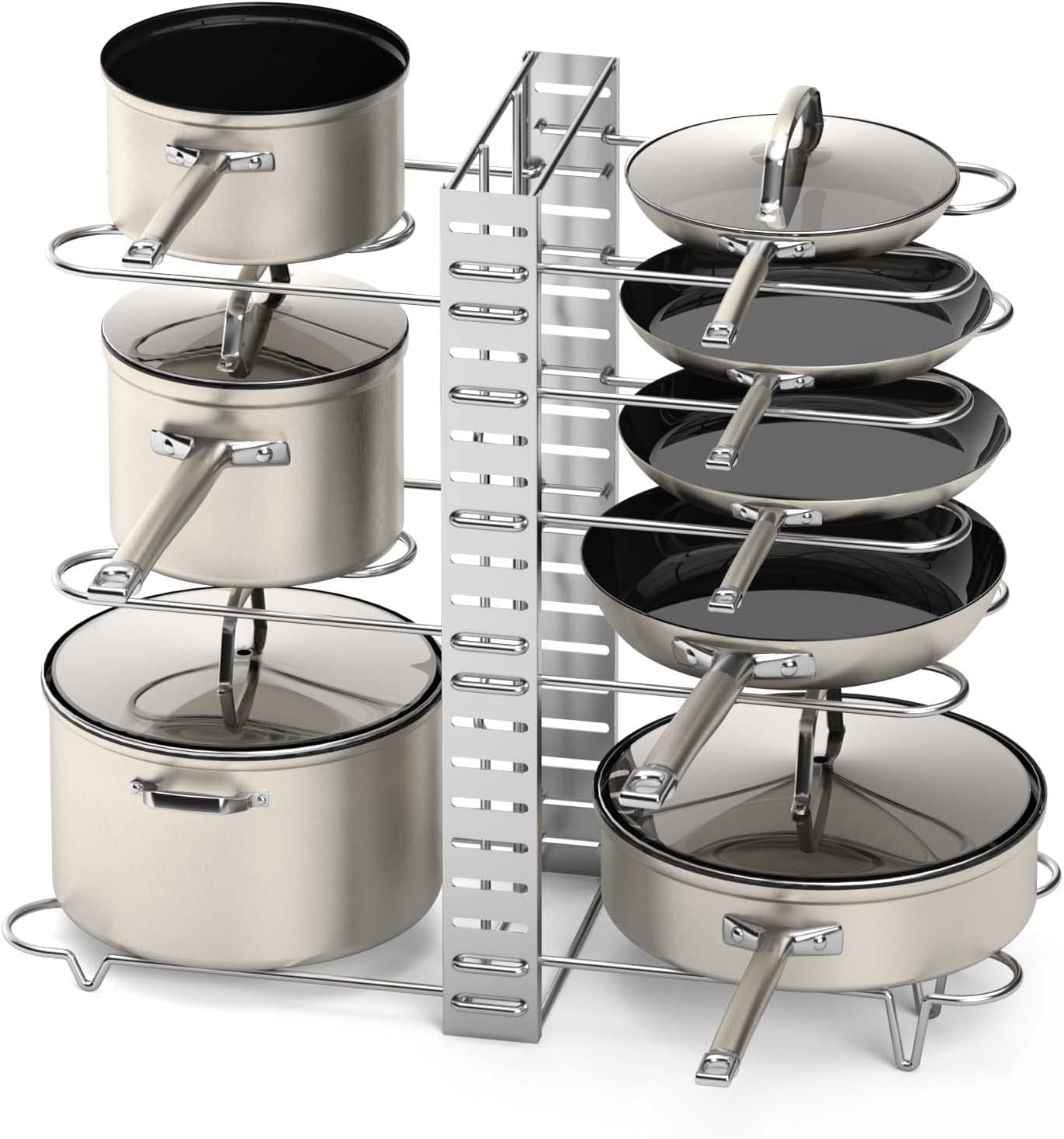 Vdomus Pot Rack Organizer with 3 DIY methods, Pot and Pan