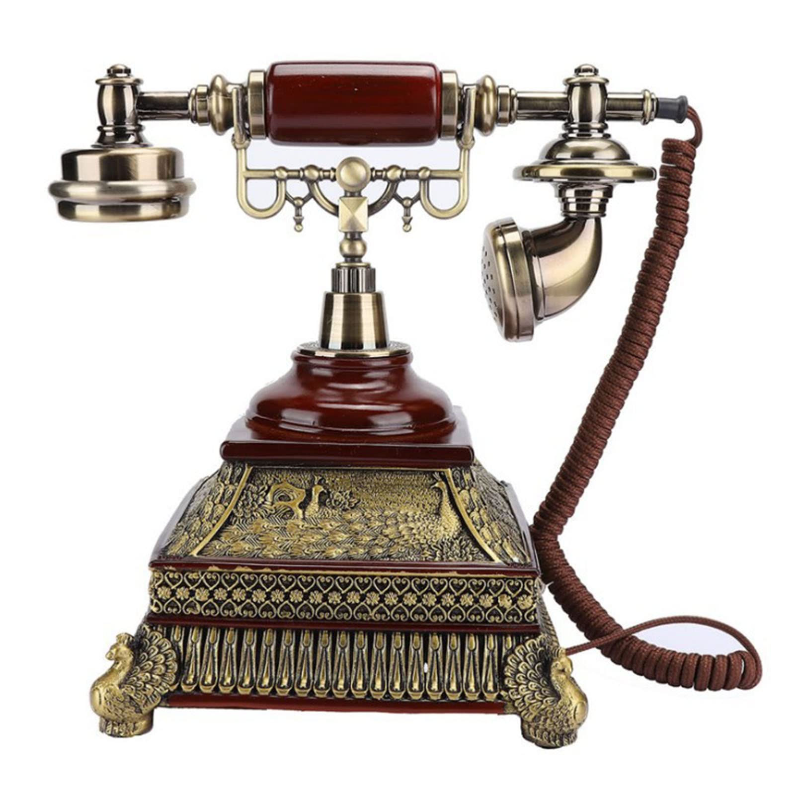 Téléphone à combiné rétro de Style européen téléphone Fixe Filaire Vintage téléphone à la Maison à l'ancienne avec sonneries rétro