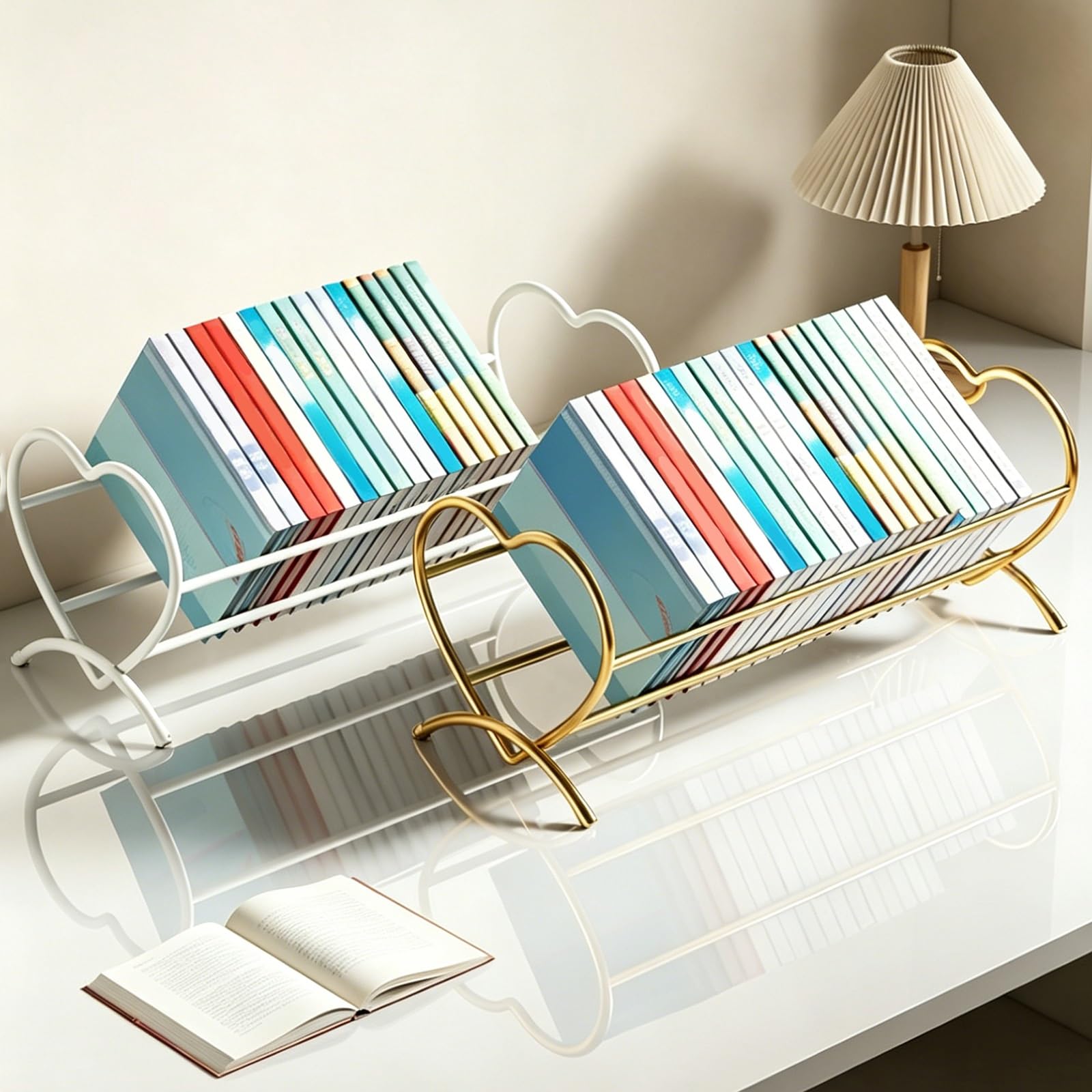 Scaffale da scrivania, organizer salvaspazio per scrivanie da studio, dormitorio, comodino, davanzale, perfetto per riporre libri e oggetti essenziali