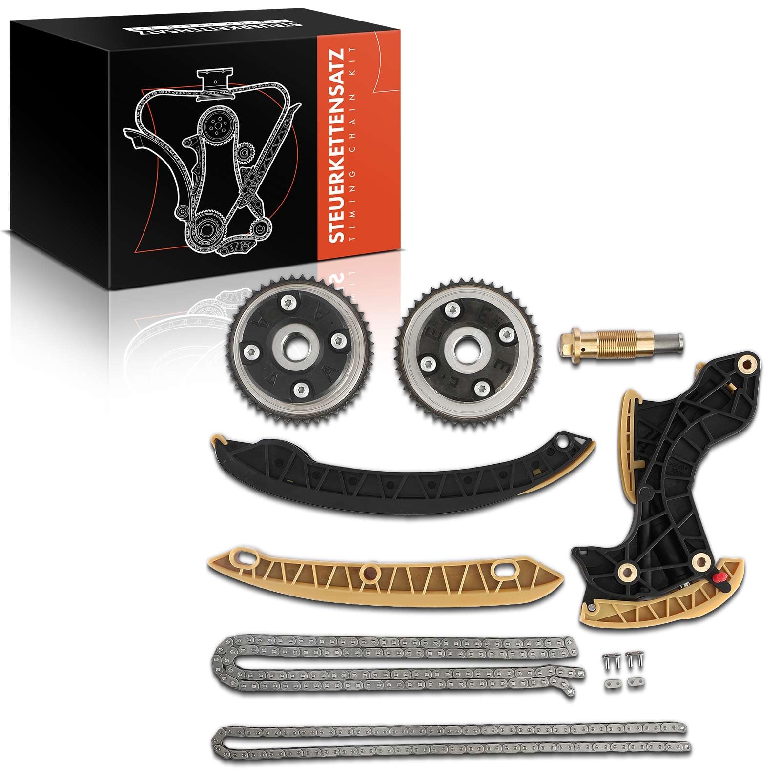 Frankberg Kit catena di distribuzione A2710500900 | Compatibile con: Sprinter 3-T pianale/telaio 906, Autobus Sprinter 3-T n.906, Classe CLC CL203, SLK R171