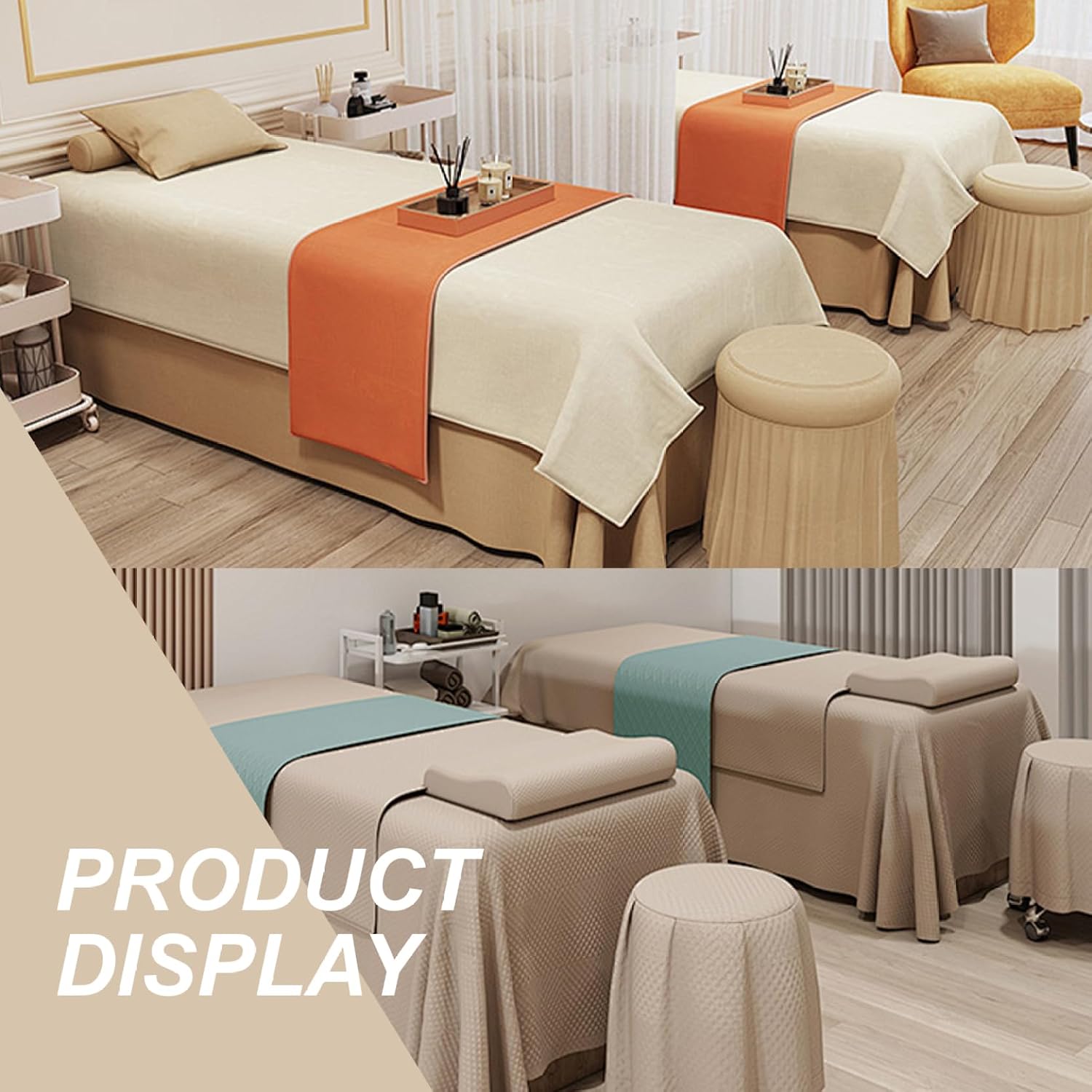 74.8x27.6 Inch Thickened Massage Table Pad with Face Hole, Soft Comfortable Massage Table Topper for Beauty Center, Spa, Facial Bed, Woman Supplies