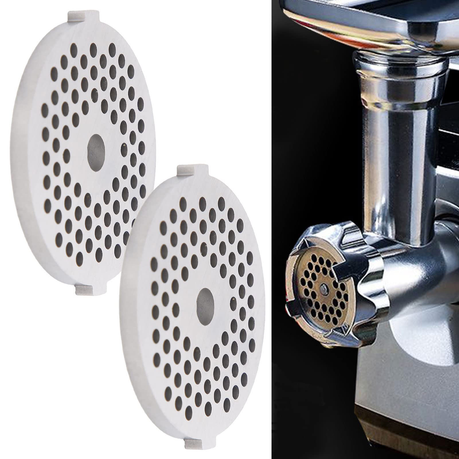 2 Lame Per Tritacarne In Acciaio Inox 304 - Foro Tondo 7mm, Adatte Per Planetaria Taglia 5 E Tritacarne Tipo B - 3