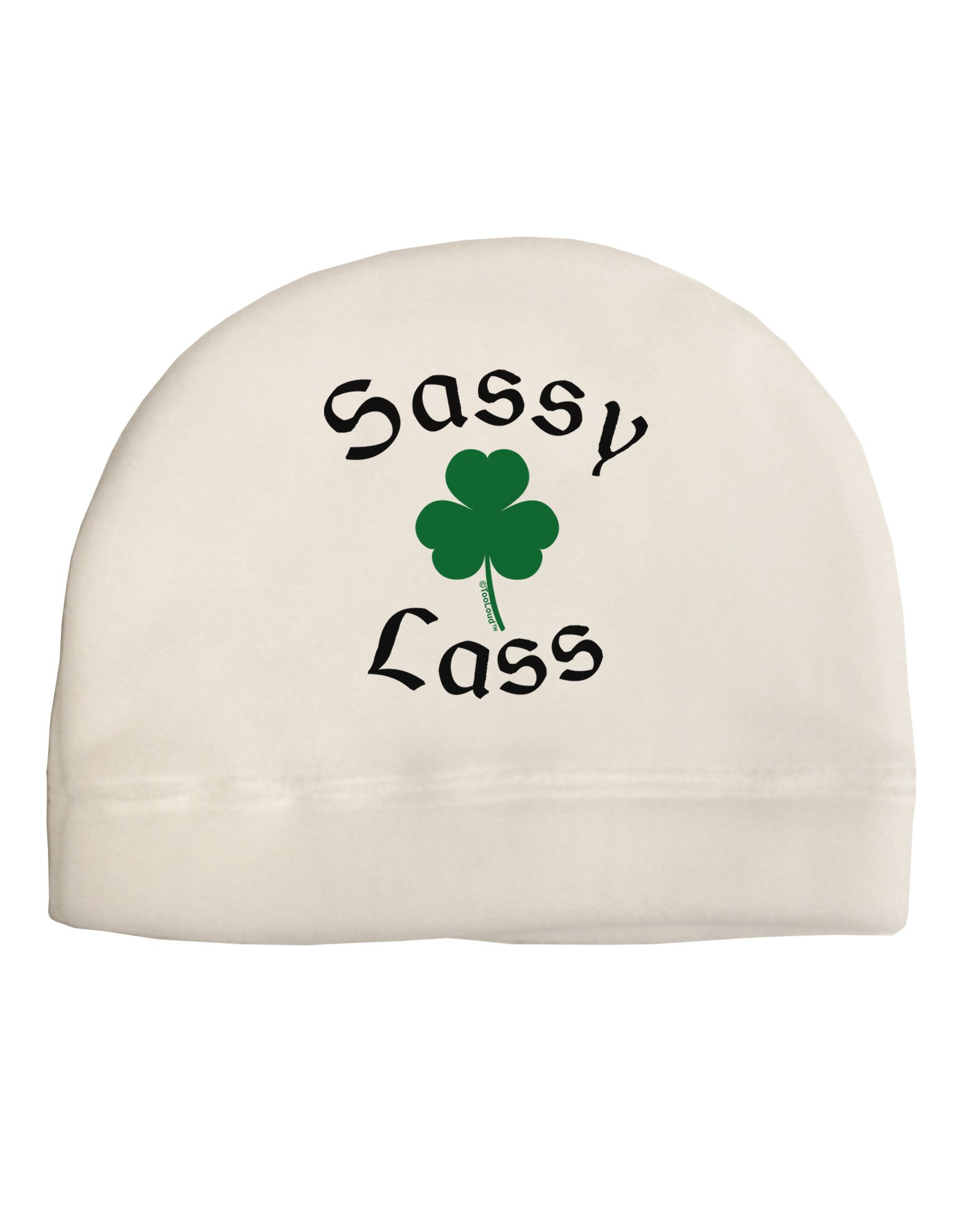 TOOLOUD Sassy Lass St Patricks Day Child Fleece Beanie Cap Hat White