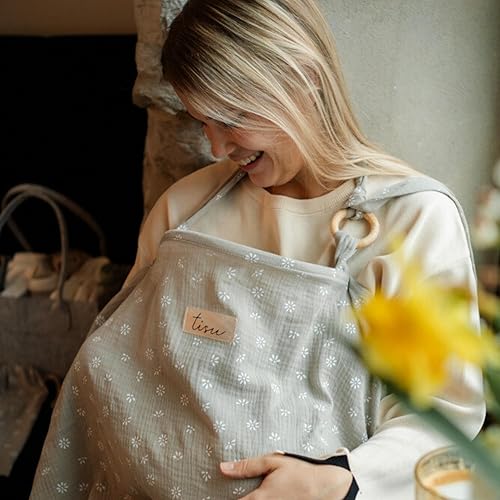 TISU - Funda de lactancia para lactancia materna y bombeo Funda multiusos para asiento de automóvil Algodón de muselina suave transpirable