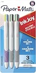 Paper Mate InkJoy Quatro Retractable Ballpoint Pens, Medium Point (1.0 mm), Assorted Colours, 3 Pack