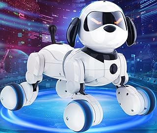 Smart Robots Dog Toy for Kids, Remote and APP Control, Programmable Interactive RC Robotics Pets with Voice Control, Sing Dance & Touch Function and LED Eyes, Present for Boys and Girls