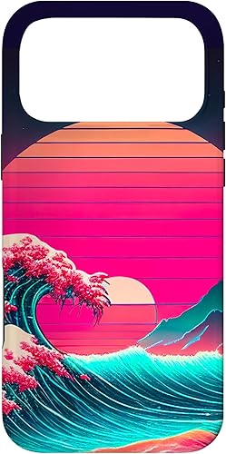 Miniatura 21 de Funda retro para iPhone 12 Mini vaporwave Synthwave Ocean Japanese 80s estilo vintage retro