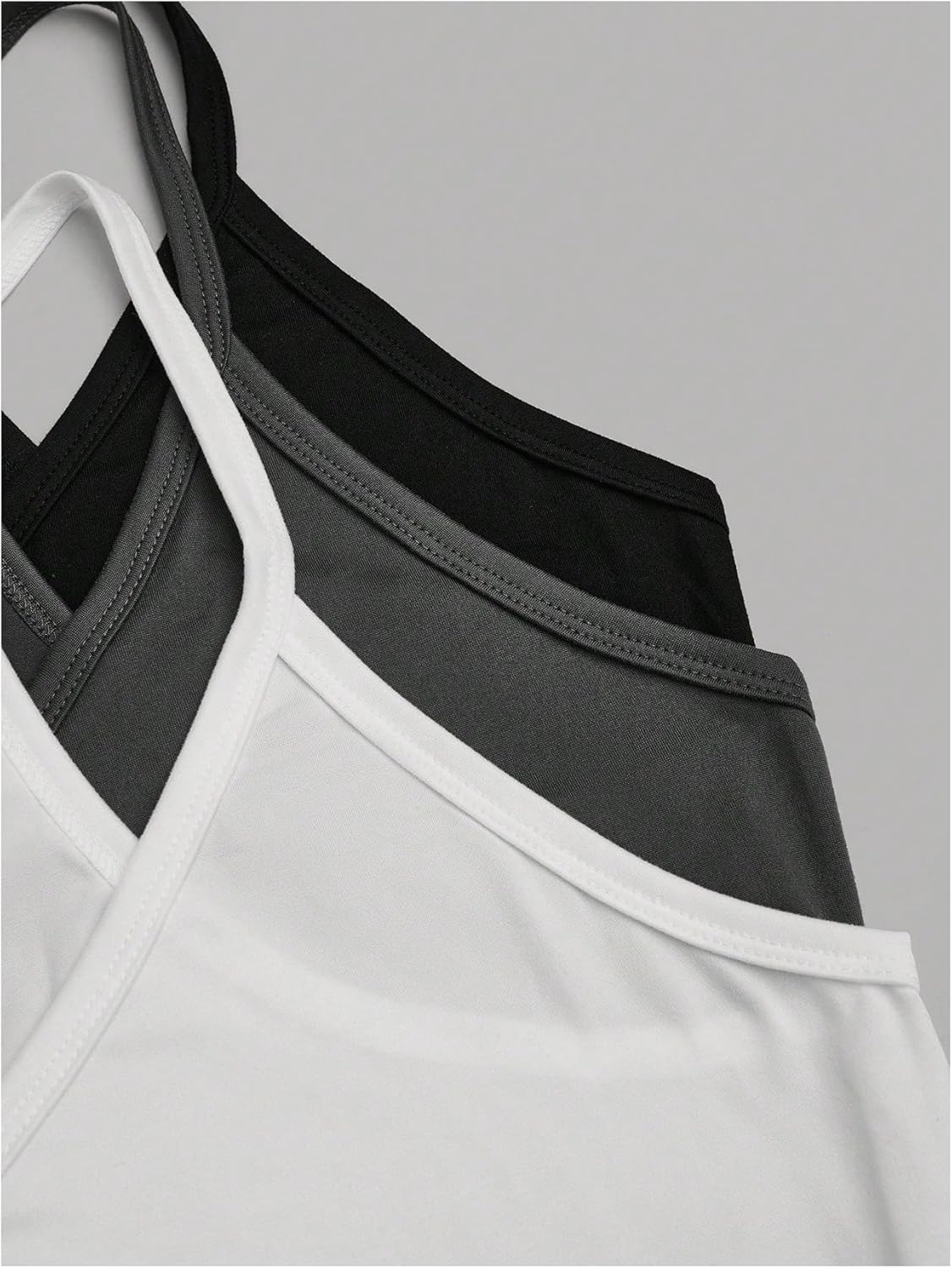 SOLY HUX Women's Plus Size V Neck Camisole 3 Packs Sleeveless Basic Tops Slim Fit Racerback Cami Shirts - Image 4