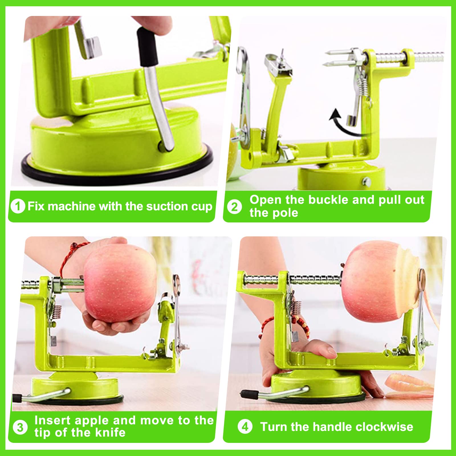 TIGWIN Apple Peeler Corer, Long Lasting Chrome Cast