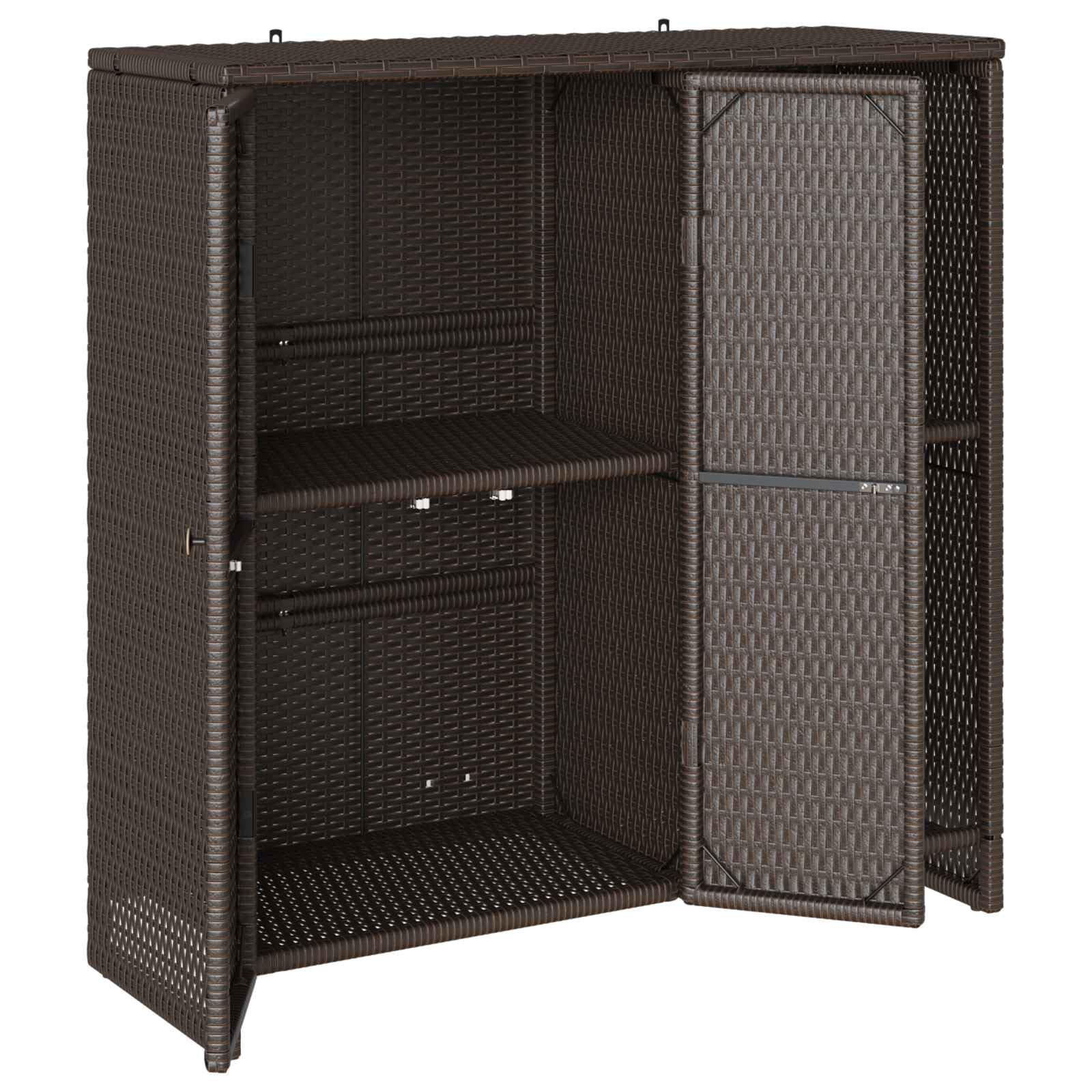 vidaXL Armoire de Rangement avec Porte Marron 100 x 36 x 102 cm Rotin, Rangement élégant pour Le Salon, Meuble en rotin Pratique, Organisateur Moderne pour Vos espaces intérieurs