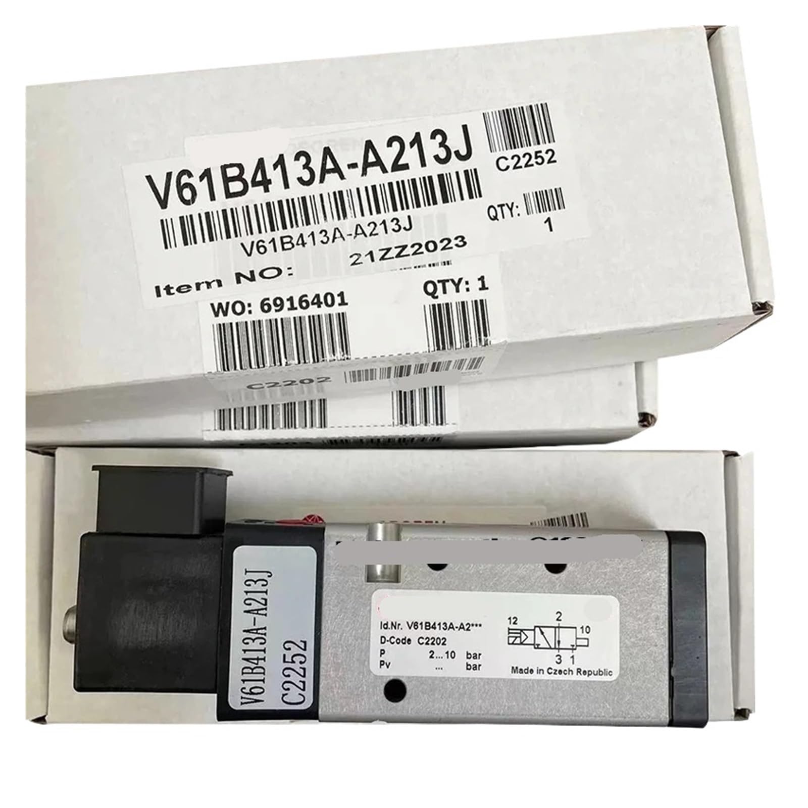 CXDFRSER 1pcs V61B413A-A213J G1/4 Screw Thread DC24V Solenoid Valve