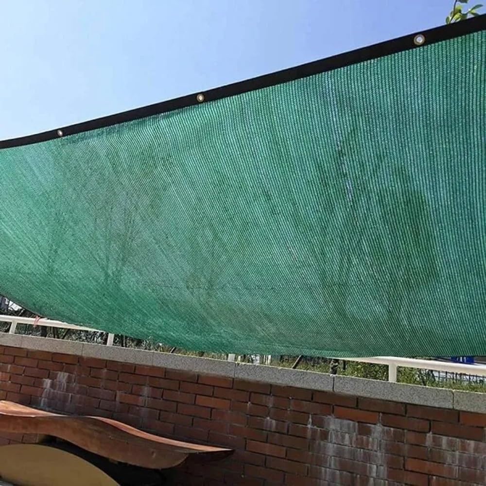 Tkanina Cieniująca Niestandardowy Rozmiar Ciemnozielona Siatka Cieniująca Balkon Ekran Prywatności Mieszkanie Nad Balustradą Ganek Patio Ogrodzenie Osłona Przedniej Szyby S, 4x7m(LxW)