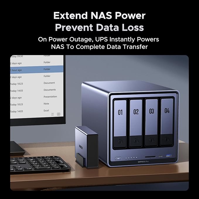 UPS NAS UGREEN 120W Respaldo Batería 12000mAh DC Compatible DH2300 DXP2800 DXP4800 miniatura 3