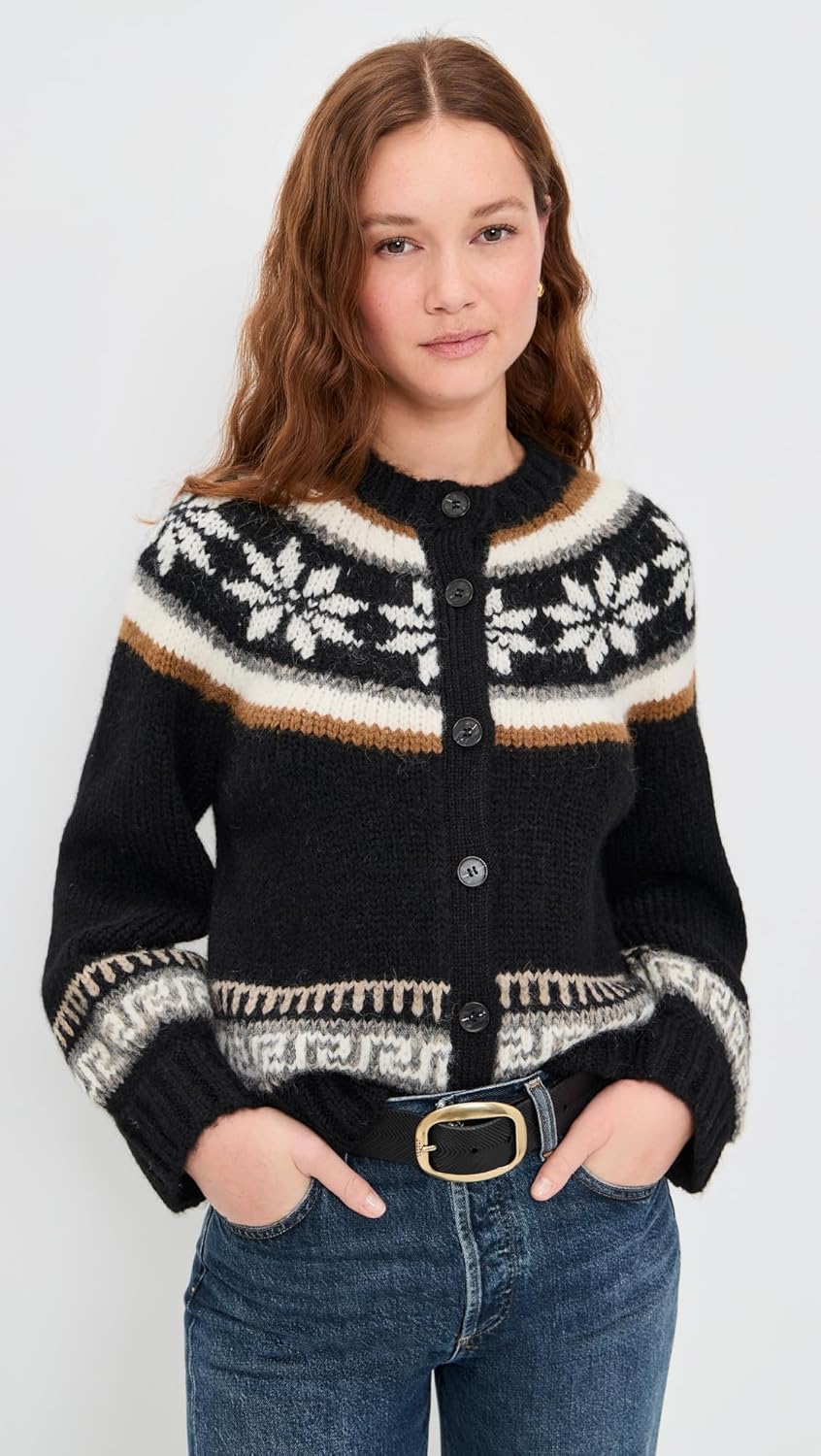 THE GREAT. Women's The Snowflake Ice Rink Alpaca Cardigan - Image 2