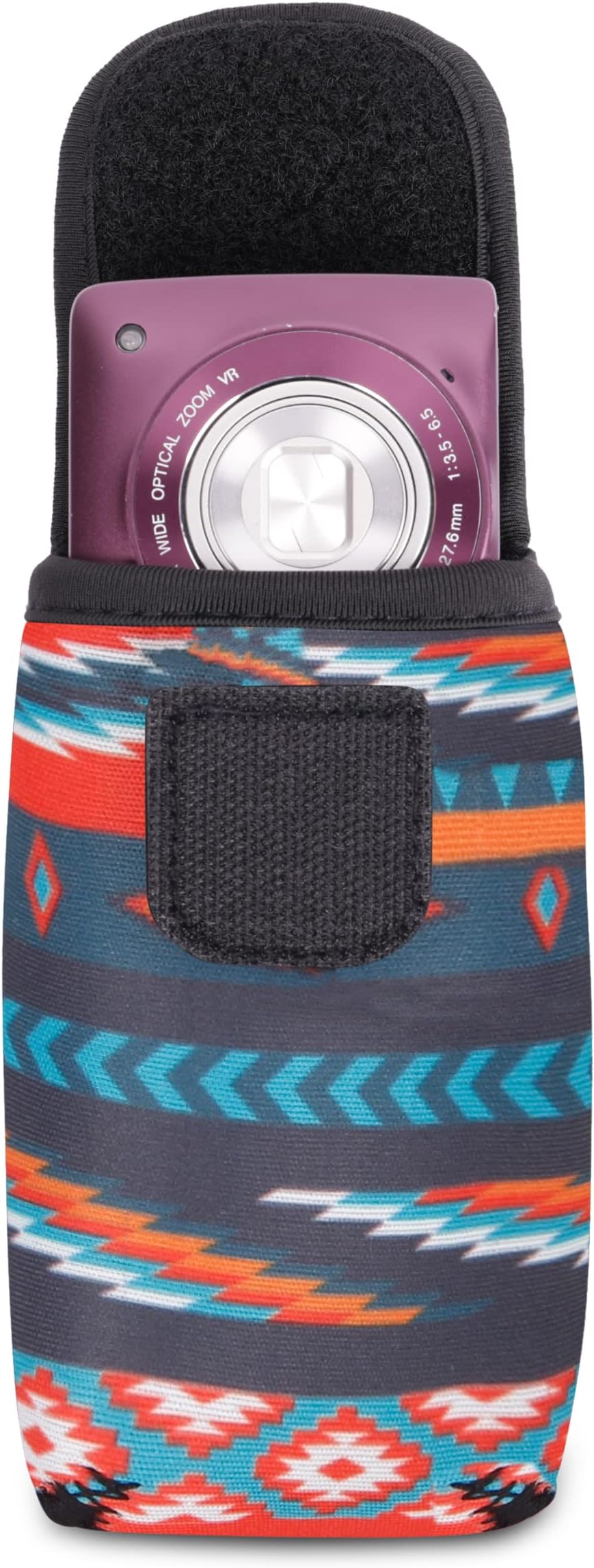 USA GEAR Compact Digital Camera Case with Belt Loop, Carabiner, Weather & Scratch Resistant Neoprene - Compatible with Sony Cybershot Camera, Nikon Coolpix, Panasonic & more Small Cameras