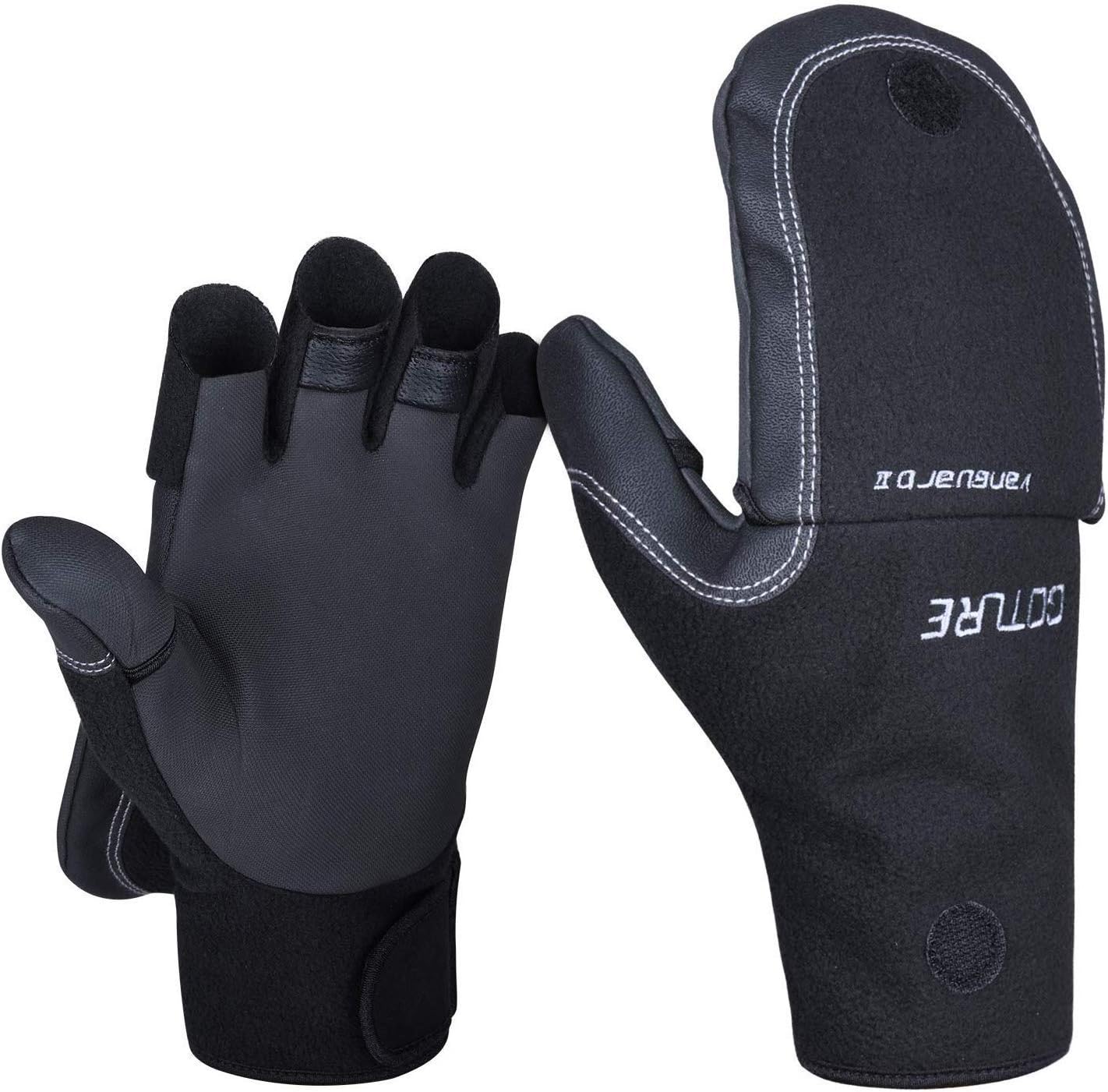 Fingerless Gloves for Women XL Women's Winter Gloves Ice Fishing Gear and Equipment Men's