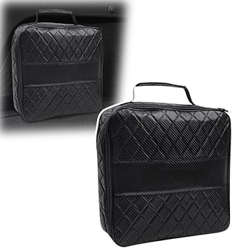 Water-Resistant EV Charging Cable Storage Bag for BYD Seal U 2024, Large Capacity Portable Electric Vehicle Charger Organizer Case Trunk/Travel,B/Carbon Fiber Pattern