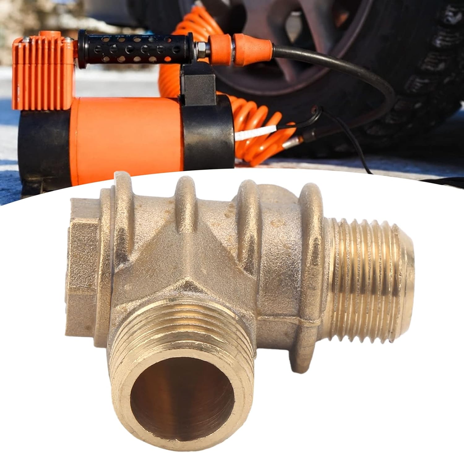 Air Compressor Check Valve Check Valve For Air Compressor Central Pneumatic Air Compressor Parts,1 Way Valve Brass Air Compressor Threaded Check Valve Accessory Part 1/2 x 3 /