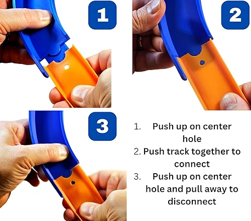 Miniatura 5 de Pistas curvadas de 45 grados compatibles con pistas Hotwheels - Juego de 4
