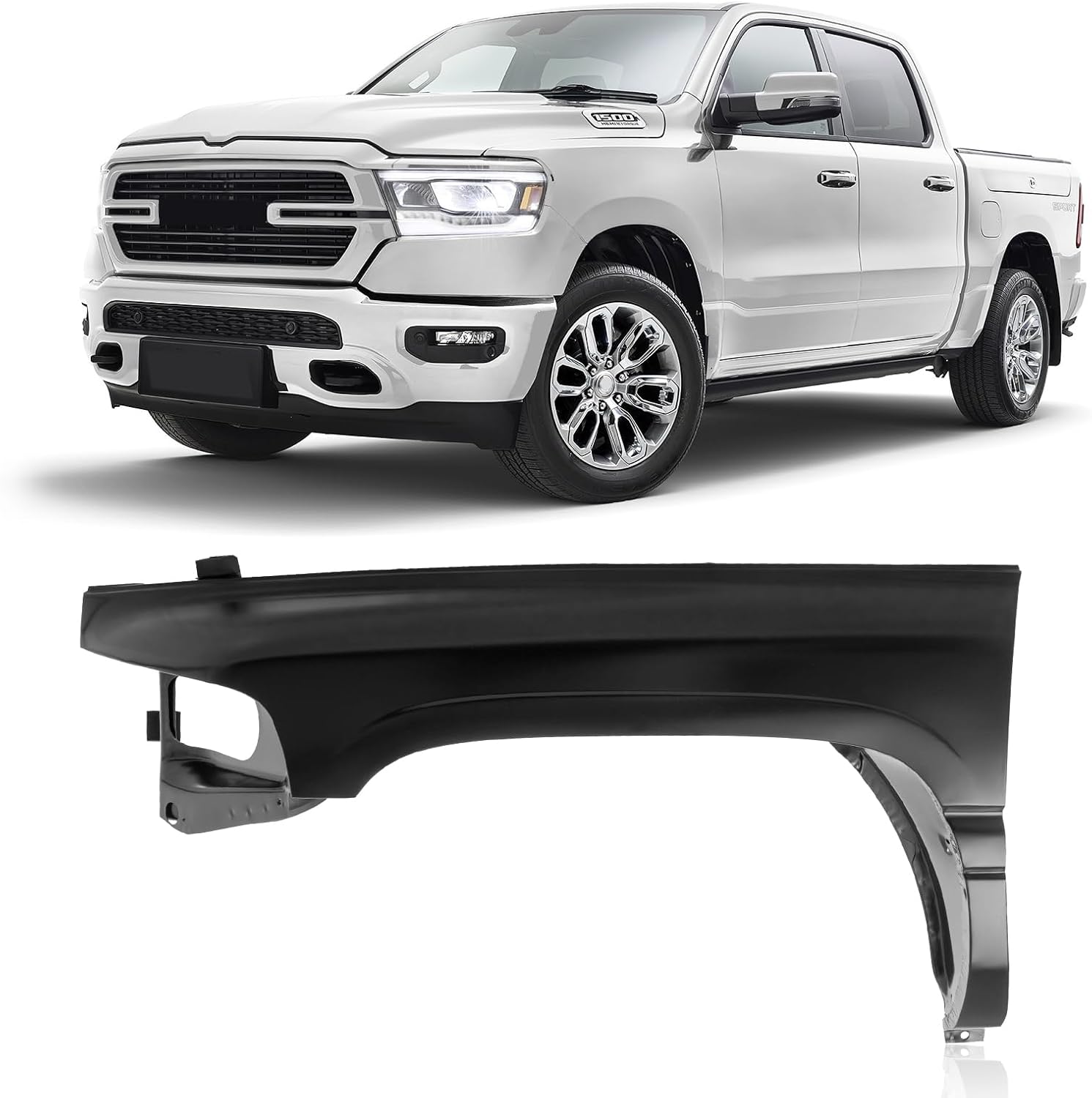 CarPartsDepot 378-17157-11 Front Fender Liner Splash Shield Driver Left Side Full-Size for 1994-2002 Dodge Ram 2500 3500 1994-2001 Dodge Ram 1500 CH1248103 55346015