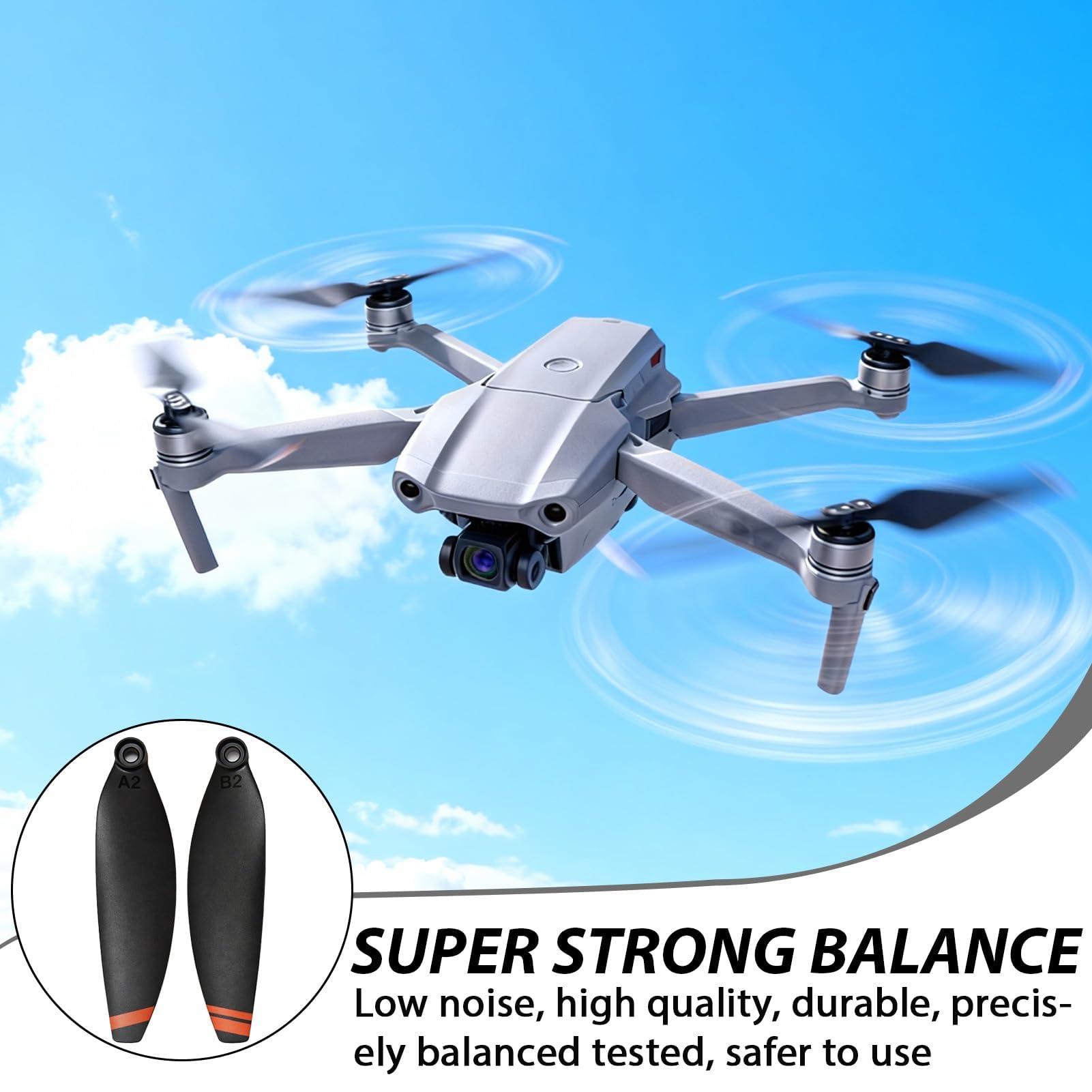 Eliche Per DJI Mini 2 SE / Mini 2 / Mini SE - 32 Pezzi + Viti E Cacciaviti, FM4726 Lame A Basso Rumore, Punte Colorate Argento