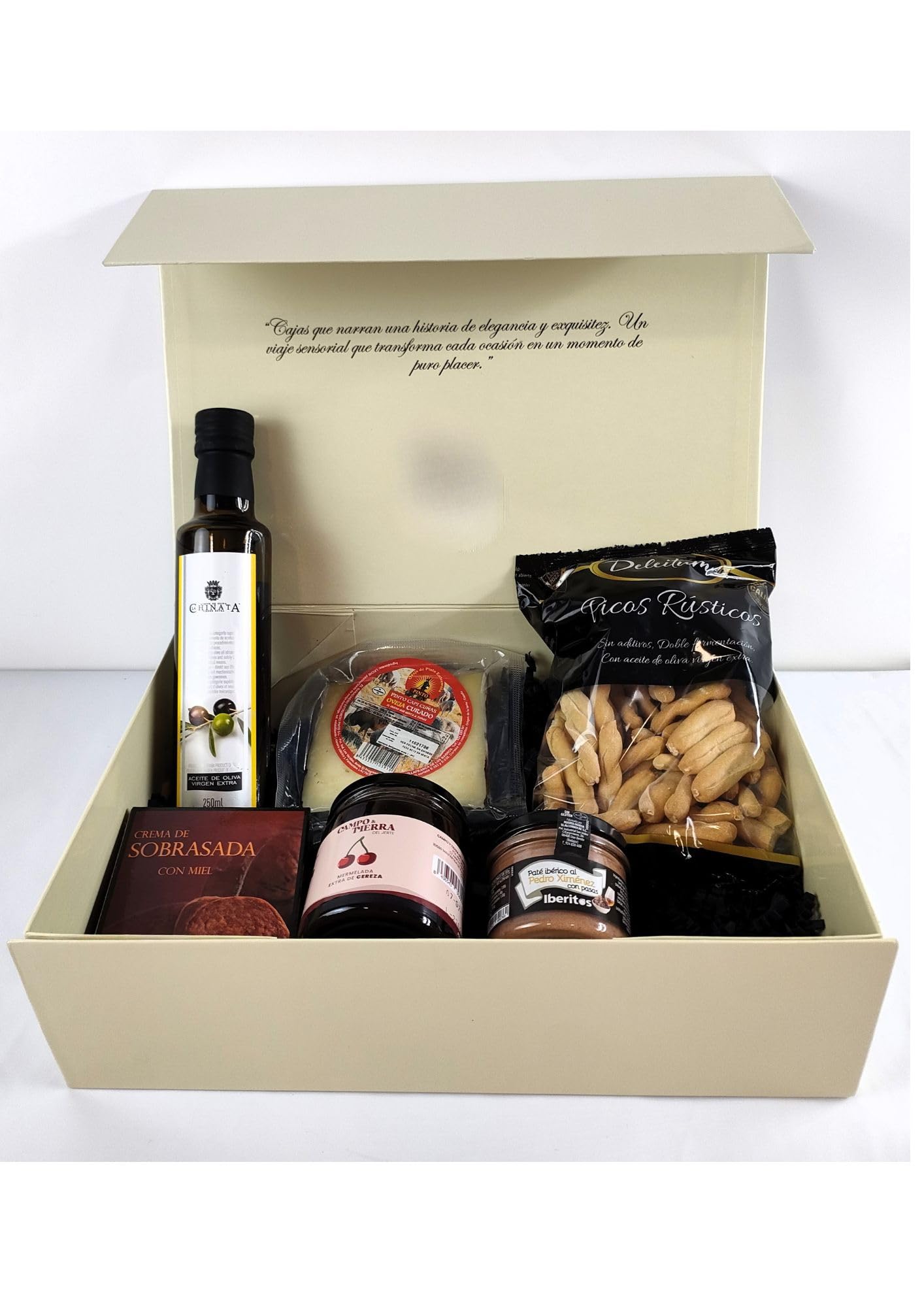 DON GOURMET, Cesta Gourmet para Regalar, Personalizable, Queso curado, jamón ibérico, chorizo ibérico, lote embutidos ibéricos, aceite de oliva, pack ibéricos, Regalo Día de la Madre. (CESTA 6) — view 13
