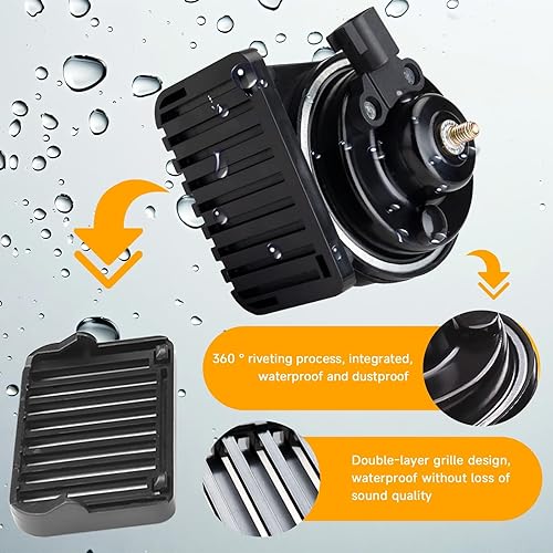 Vista 40 de FARBIN Bocina de coche compatible con Toyota/Lexus/Subaru, etc. Bocina de caracol eléctrica de tono alto y bajo de 12 V con parrilla protectora